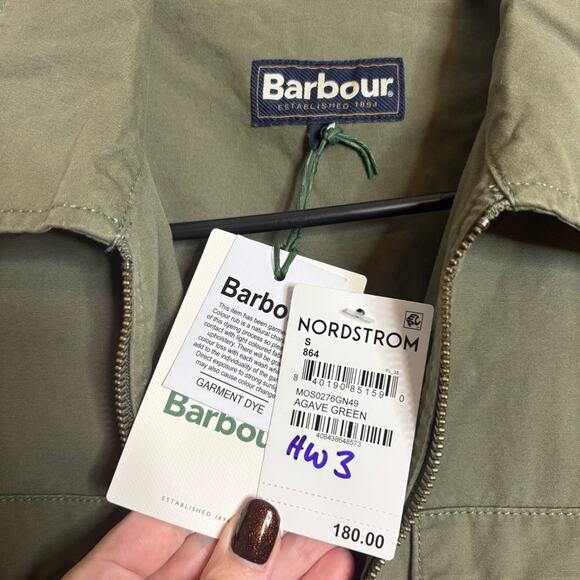 NWT Barbour Tollgate Overshirt Military Shirt Agave Green Size Small - Picture 7 of 8